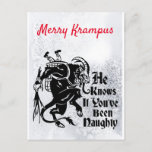 Feliz Krampus - Cartão de Saudação<br><div class="desc">Cuidado com o Krampus em Yule!  Se você não é bom,  ele vai te comer.</div>