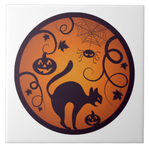 Feliz lanterna do Halloween aranhas e morcegos neg