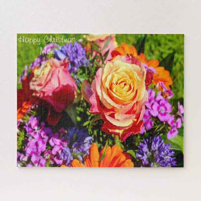 Feliz Mãe de Natal. Quebra-cabeça de serra (Horizontal)