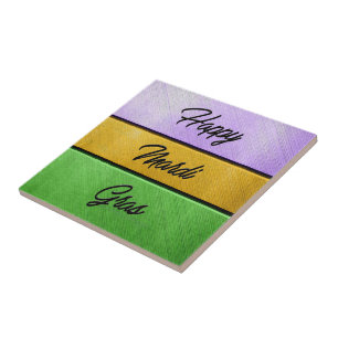 Feliz Mardi Gras roxo de ouro b