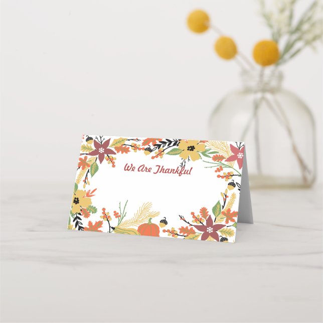 Feliz Mesa de Ação de Graças e Cartão de Saudação (Frente)