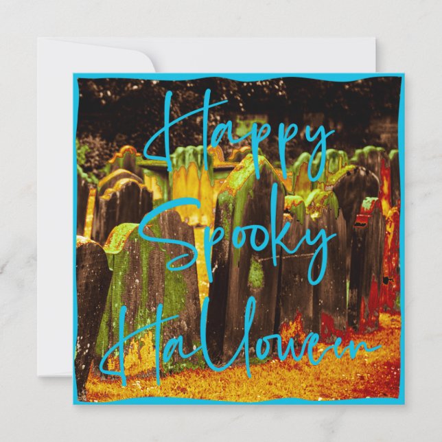 Feliz Modelo do Festa de Halloween Spooky (Frente)