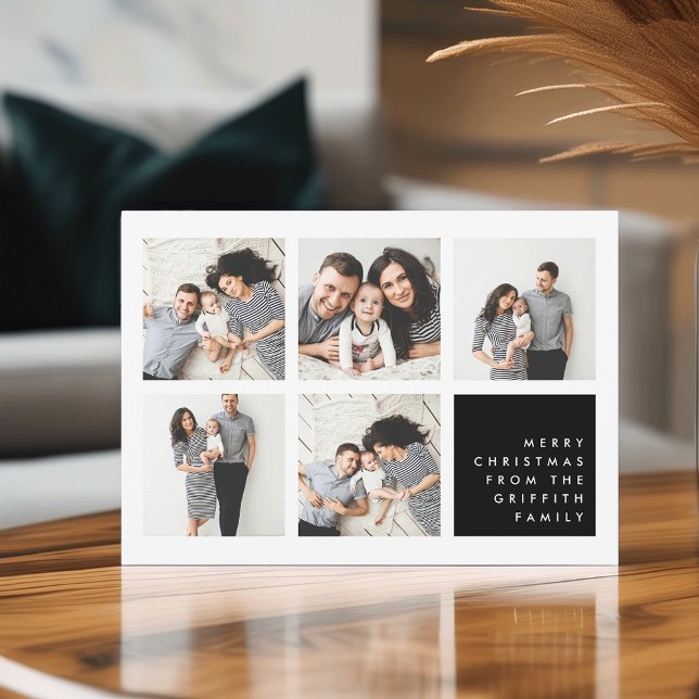 Feliz moderna | Cartão de Colagem de Fotos de Nata (Criador carregado)