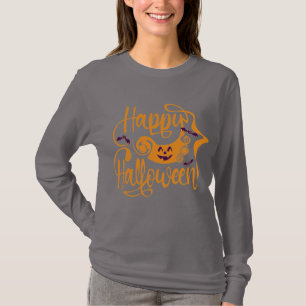Feliz morcegos de Halloween ou camiseta lanterna