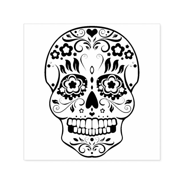Feliz Muertos Açúcar Festivo Carimbo Autocolante (Design)