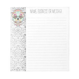 Feliz Muertos - Bloco de Notas de Crânio de Açúcar