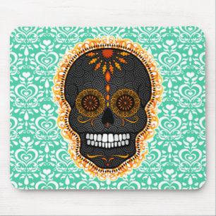 Feliz Muertos - crânio festivo Mousepad do açúc