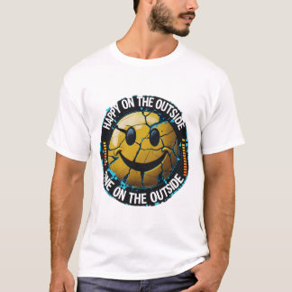 Feliz na Camisa Emoji de Fora - design Divertida