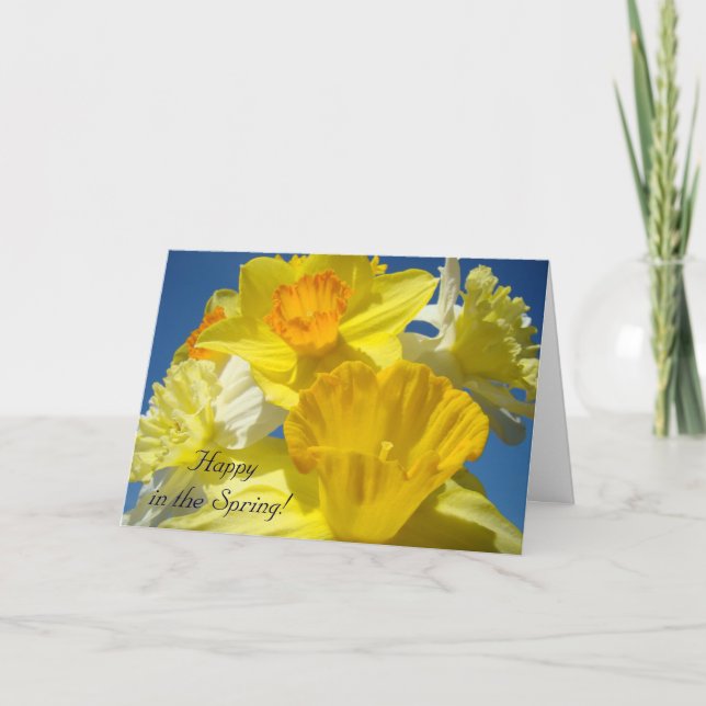 Feliz na Primavera! Cartões Felicidade Obrigado (Frente)