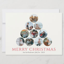 Feliz Natal 10 Árvore de Fotos Vermelho Verde