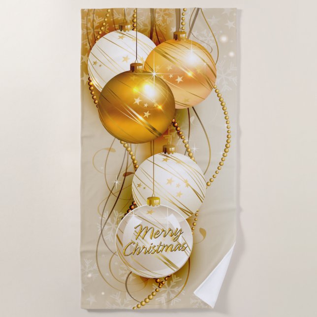 Feliz Natal 23 toalhas de praia (Frente)