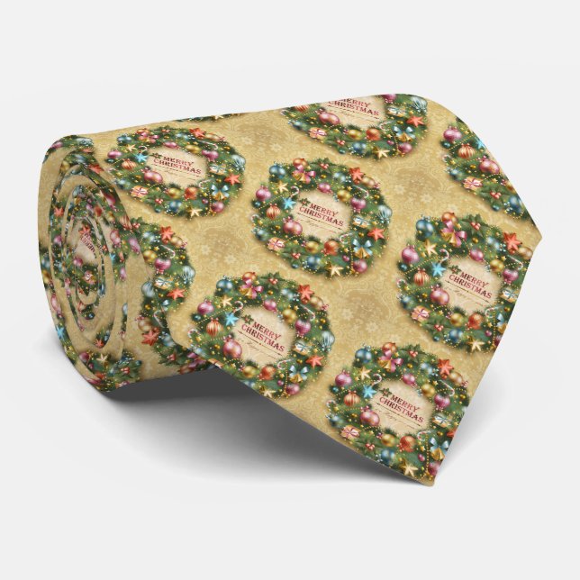Feliz Natal 74 Gravatas de opções de imagem B-C (Rolled)