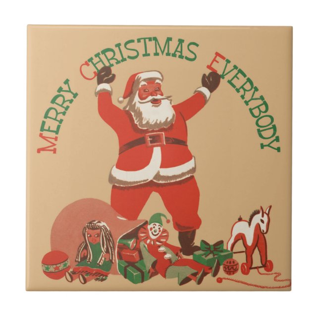 Feliz Natal a Todos! Papai Noel Vintage (Frente)