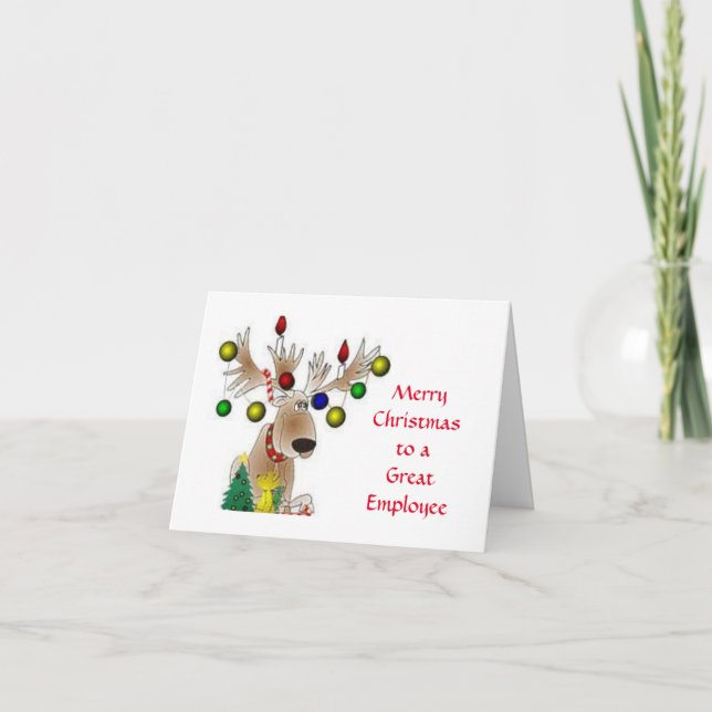 **FELIZ NATAL** A UM ÓTIMO FUNCIONÁRIO" CARTÃO (Frente)