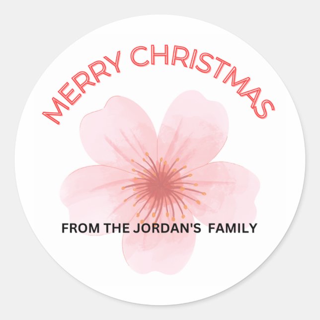 Feliz Natal, adesivos da família Jordan (Frente)