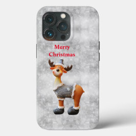 Feliz Natal alce usando um chapéu        