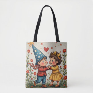 Feliz Natal Angel Girl presentes Tote Bag