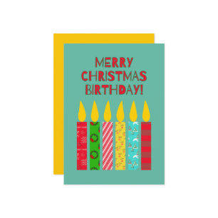 Feliz Natal Aniversário Velas Coloridas