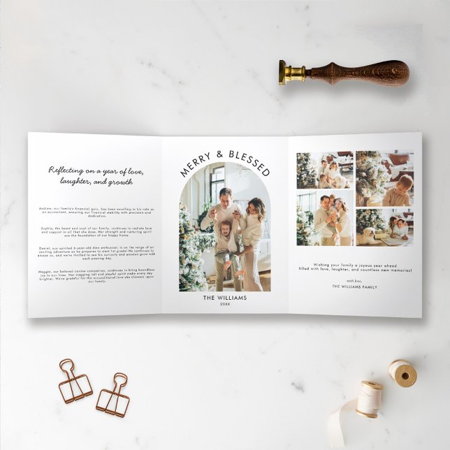 Feliz Natal Ano Moderno no Cartão de Revisão (Criador carregado)