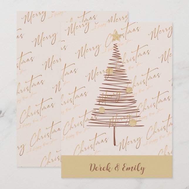 Feliz Natal Ano Novo Férias da Árvore de Natal (Frente/Verso)