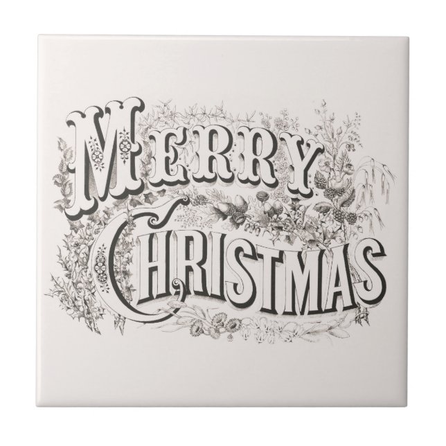 Feliz Natal, Antigo Currier & Ives (reprod) (Frente)