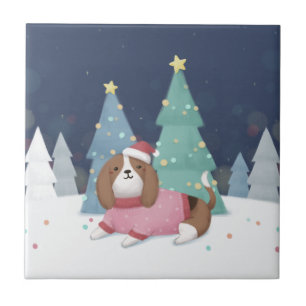 Feliz Natal: Arte da Ilustração do Beagle