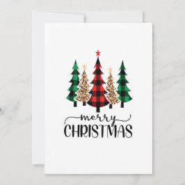 Feliz Natal Árvores Xadrez Vermelho Verde Preto Ca