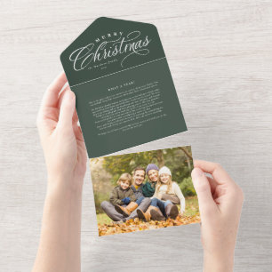 Feliz Natal atualização da família verde triplo