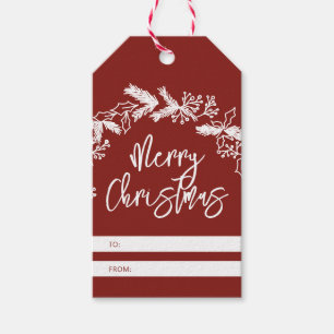 Feliz Natal Berry Sai das Etiquetas de Wreath