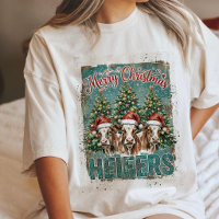 Feliz Natal Bezerras Fazendas Engraçadas Vacas Cha