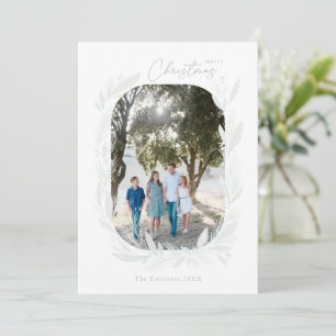 Feliz Natal Boho Watercolor Wreath Frame