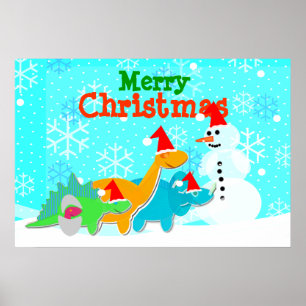 Feliz Natal boneco de neve & poster dos
