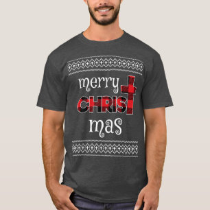 Feliz Natal Buffalo Xadrez Feia Suéter Christi