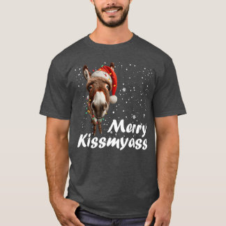 Feliz Natal Burro Sarcástico Camisa de dormir engr