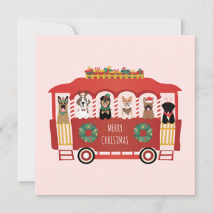 Feliz Natal Cães Feriado Trolly