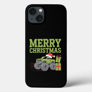 Feliz Natal Caminhão Monstro Meninos Crianças