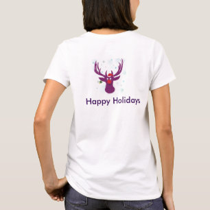 Feliz Natal Camisa Reindeer Camisa Básica, Camisa 