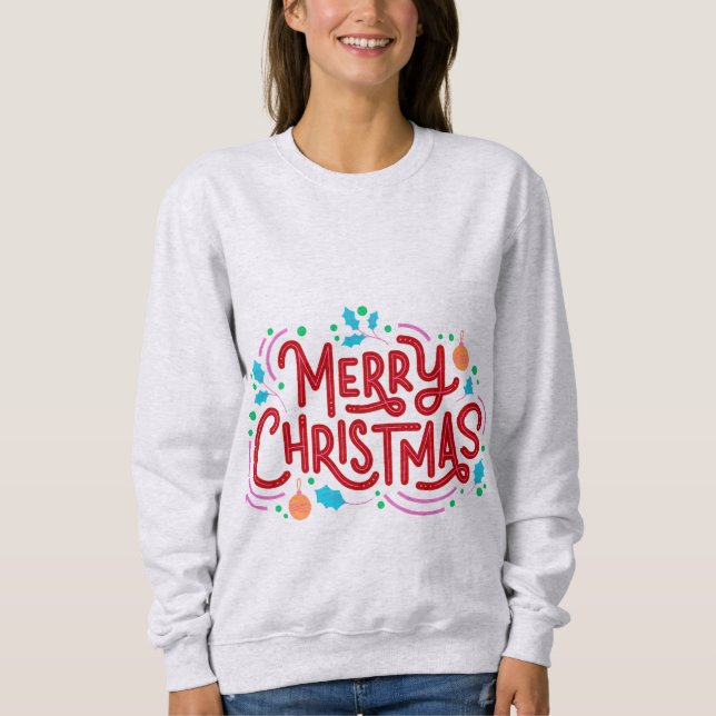 Feliz Natal - Camiseta cor de Cinza para Mulheres (Frente)