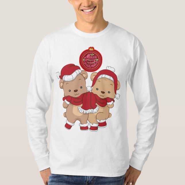 Feliz Natal - Camiseta de Leve Longa (Frente)