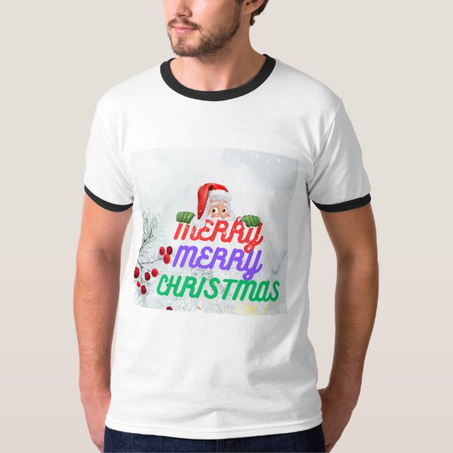 Feliz Natal - Camiseta Santa Claus (Frente)