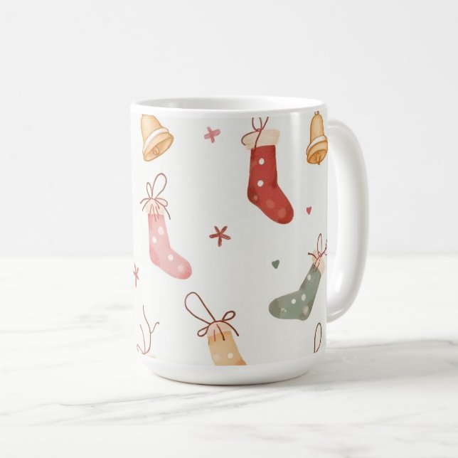 Feliz Natal! Caneca de Natal. (Frente Esquerda)