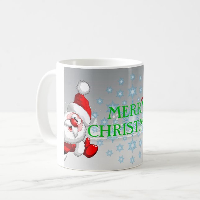 Feliz Natal caneca do clássico de 11 onças (Frente Esquerda)