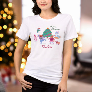Feliz Natal Cão Cachorro Gelado Nome feminino