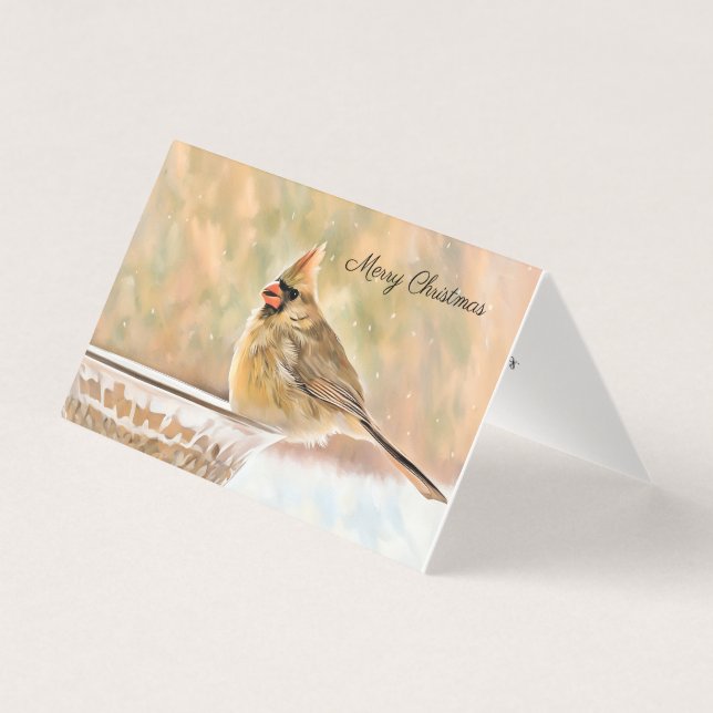 Feliz Natal - Cardeal feminino (Frente)