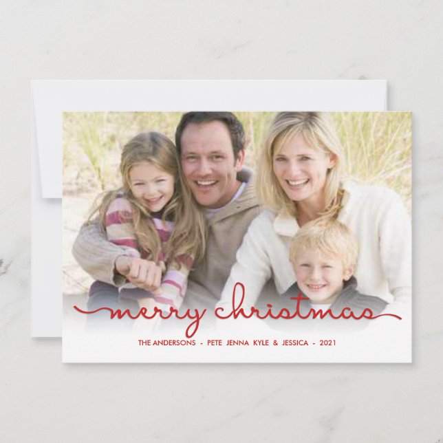 Feliz Natal - Cartão com fotos Flat de Script Mode (Frente)