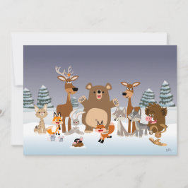 Feliz Natal! Cartão de Convite para Animais Cujos 