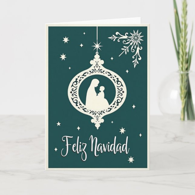 Feliz Natal Cartão de Maria Jesus (Frente)