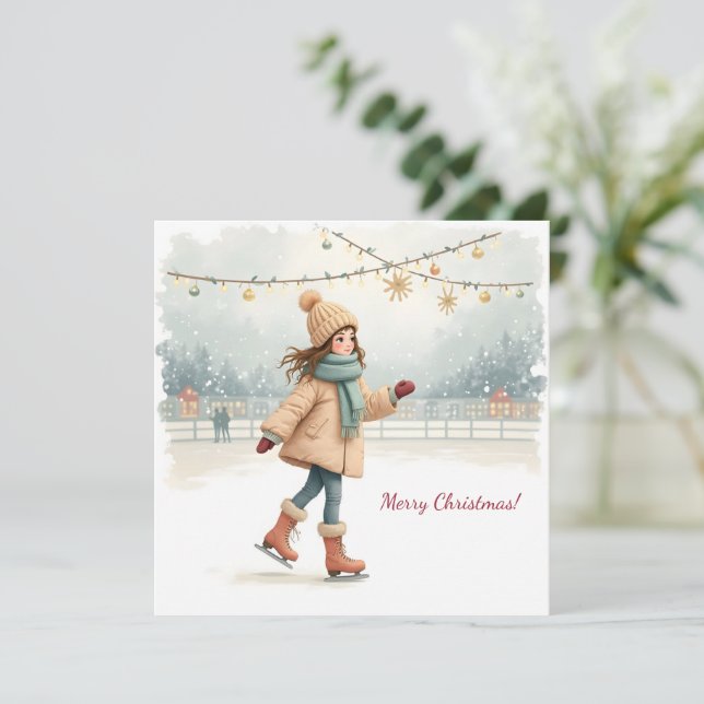 Feliz Natal! Cartão de Natal. (Em pé/Frente)