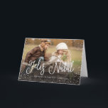 Feliz Natal | Cartão de Natal<br><div class="desc">Cartão de Natal com fotografia e design de neve</div>