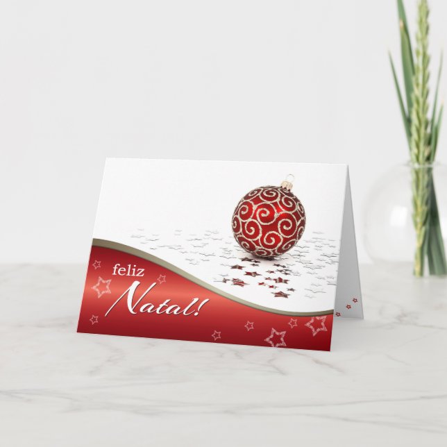 Feliz Natal. Cartão de Natal em Português (Frente)